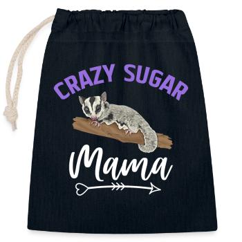 Short-headed glider Sugar Glider - Closable cotton gift bag (25x30cm) - navy - Front