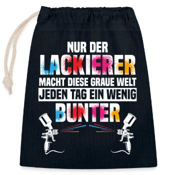 Lackierer Fahrzeuglackierer Autolackierer - Verschließbarer Geschenkbeutel aus Baumwolle (25x30cm) - Navy - Vorne