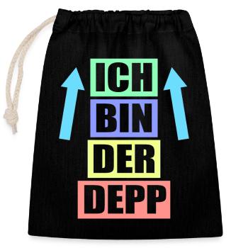 Junggesellenabschied Poltern Polterabend JGA - Verschließbarer Geschenkbeutel aus Baumwolle (25x30cm) - Schwarz - Vorne