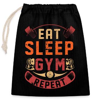 Gym Bodybuilder Muscle Fitness Training Musculation - Sac cadeau en coton avec cordon (25 x 30 cm) - noir - Devant