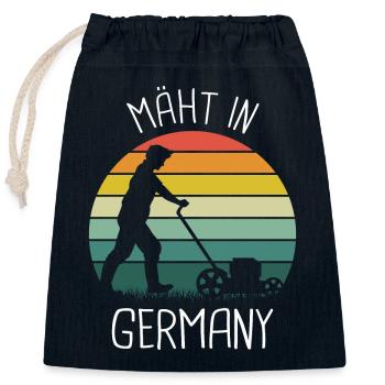 Rasenmäher Mäher Rasentraktor Gärtner - Verschließbarer Geschenkbeutel aus Baumwolle (25x30cm) - Navy - Vorne