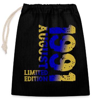 1991 August Limited Edition 32. Geburtstag Outfit - Verschließbarer Geschenkbeutel aus Baumwolle (25x30cm) - Schwarz - Vorne