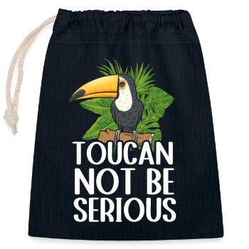 Tukan Vogel Regenwald - Verschließbarer Geschenkbeutel aus Baumwolle (25x30cm) - Navy - Vorne