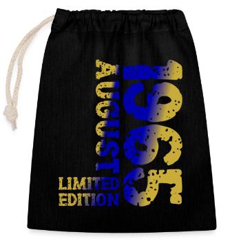 1965 August Limited Edition 58th Birthday Outfit - Closable cotton gift bag (25x30cm) - black - Front