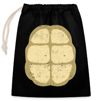 Funny Halloween Party DIY Turtle Tank - Closable cotton gift bag (25x30cm) - black - Front