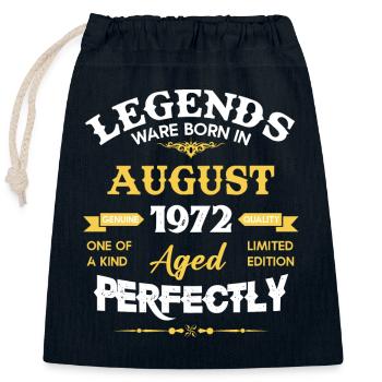 Vintage Aged To Perfection August 1972 - Closable cotton gift bag (25x30cm) - navy - Front