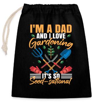 Drôle papa Blagues Pun Lover - Sac cadeau en coton avec cordon (25 x 30 cm) - noir - Devant