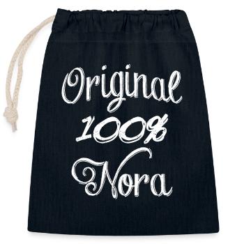 100% Original Nora - Verschließbarer Geschenkbeutel aus Baumwolle (25x30cm) - Navy - Vorne