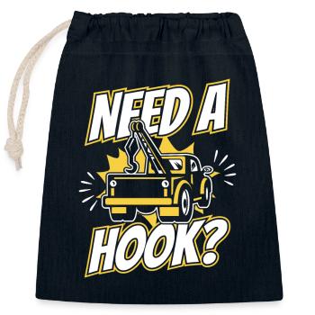 Need A Hook Abschleppfahrzeug Abschlepper - Verschließbarer Geschenkbeutel aus Baumwolle (25x30cm) - Navy - Vorne