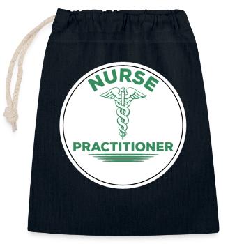 Infirmière en pratique avancée - Sac cadeau en coton avec cordon (25 x 30 cm) - bleu marine - Devant