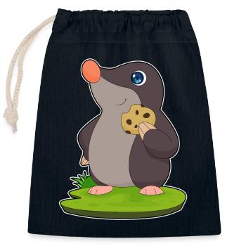 Maulwurf Cookie - Verschließbarer Geschenkbeutel aus Baumwolle (25x30cm) - Navy - Vorne