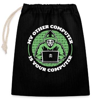 My Other Computer Is Your Computer Phishing - Verschließbarer Geschenkbeutel aus Baumwolle (25x30cm) - Schwarz - Vorne