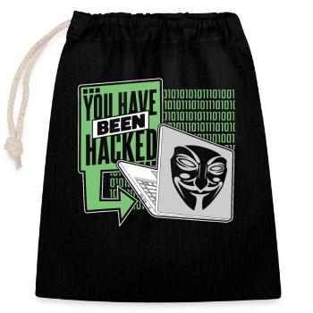 You Have Been Hacked Phishing Sniffer Grey Hat - Verschließbarer Geschenkbeutel aus Baumwolle (25x30cm) - Schwarz - Vorne