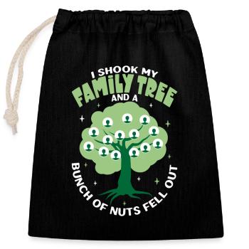 Arbre généalogique Historien de la famille Généalogie Généalogiste - Sac cadeau en coton avec cordon (25 x 30 cm) - noir - Devant
