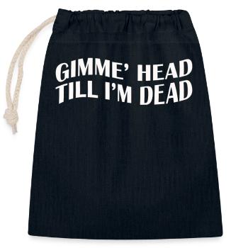 Gimme Head Till I’m Dead 80s Lovers - Closable cotton gift bag (25x30cm) - navy - Front