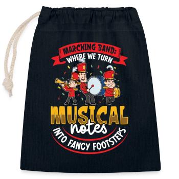 Marching Band Clarinetist School Rehearsal Music - Closable cotton gift bag (25x30cm) - navy - Front