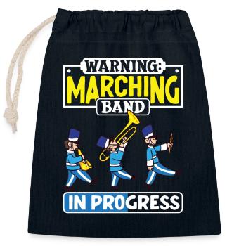 Marching Band Clarinetist School Rehearsal Music - Closable cotton gift bag (25x30cm) - navy - Front