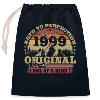 Matured to perfection 1999 Vintage Unique - Closable cotton gift bag (25x30cm) - navy - Front