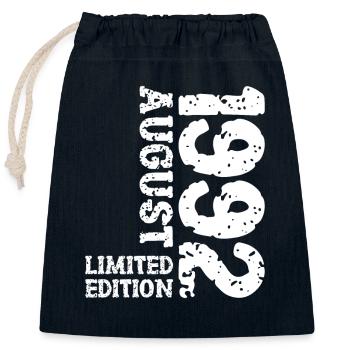 1992 August Limited Edition 31. Geburtstag Outfit - Verschließbarer Geschenkbeutel aus Baumwolle (25x30cm) - Navy - Vorne