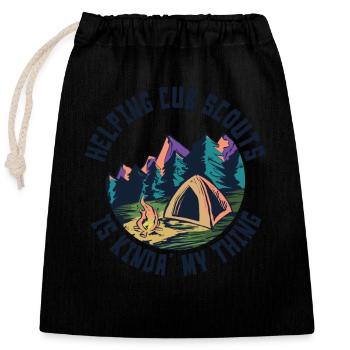 Cub Scouting Design Für Einen Pfadfinderführer - Sac cadeau en coton avec cordon (25 x 30 cm) - noir - Devant