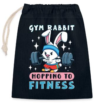 Bodybuilding Powerlifting Weightlifting Fitness - Closable cotton gift bag (25x30cm) - navy - Front