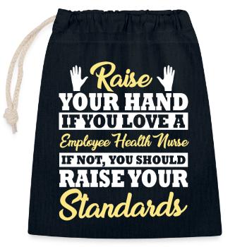 Betriebskrankenschwester Spruch - Verschließbarer Geschenkbeutel aus Baumwolle (25x30cm) - Navy - Vorne