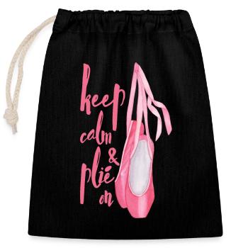 Danseur de ballet | Professeur de ballet | Ballerine - Sac cadeau en coton avec cordon (25 x 30 cm) - noir - Devant