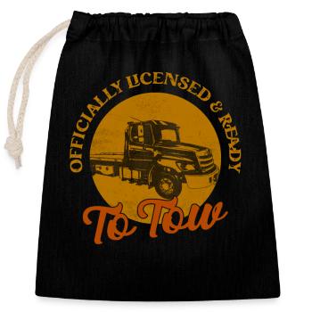 Officially Licensed & Ready To Tow Trucking Tow Tr - Verschließbarer Geschenkbeutel aus Baumwolle (25x30cm) - Schwarz - Vorne