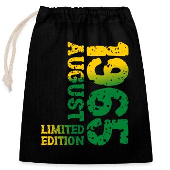 1965 August Limited Edition 58th Birthday Outfit - Closable cotton gift bag (25x30cm) - black - Front