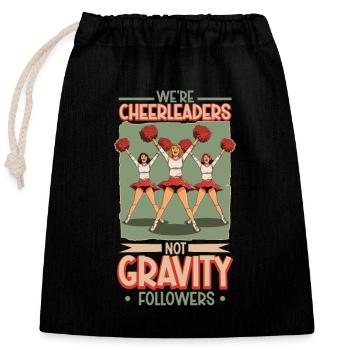 Tenue de pom-pom girl - Sac cadeau en coton avec cordon (25 x 30 cm) - noir - Devant