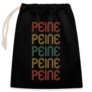 Peinerin Peiner Peine - Closable cotton gift bag (25x30cm) - black - Front