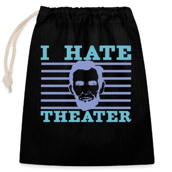 Abraham Lincoln Theater Theatre US History - Closable cotton gift bag (25x30cm) - black - Front