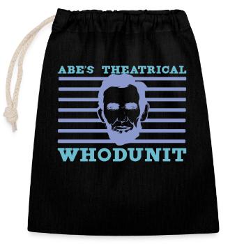 Abraham Lincoln Theater Theatre US History - Closable cotton gift bag (25x30cm) - black - Front