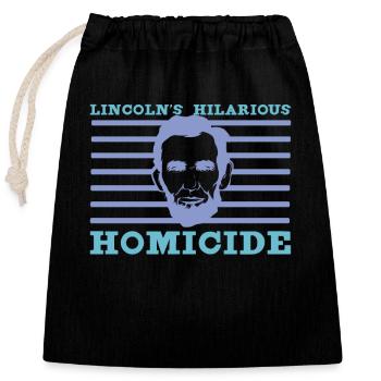 Abraham Lincoln Theater Theatre US History - Closable cotton gift bag (25x30cm) - black - Front