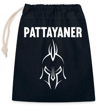 Vintage Thailand Thai Pattayaner Pattaya - Verschließbarer Geschenkbeutel aus Baumwolle (25x30cm) - Navy - Vorne