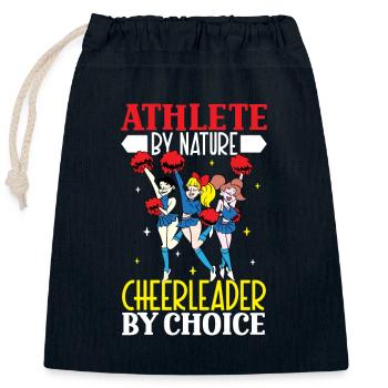 Tenue de pom-pom girl - Sac cadeau en coton avec cordon (25 x 30 cm) - bleu marine - Devant