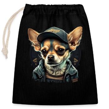 Chihuahua | Trucker Truck Driver Dad Men Car Funny - Closable cotton gift bag (25x30cm) - black - Front