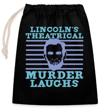 Abraham Lincoln Theate Theatre US History - Closable cotton gift bag (25x30cm) - black - Front