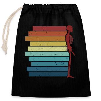 Technicien en radiologie rétro Technologue en radiographe - Sac cadeau en coton avec cordon (25 x 30 cm) - noir - Devant
