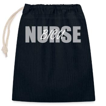 Burn nurse - Closable cotton gift bag (25x30cm) - navy - Front
