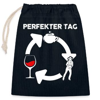 Line Dance Tänzer - Verschließbarer Geschenkbeutel aus Baumwolle (25x30cm) - Navy - Vorne