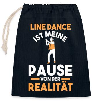 Line Dance Tänzer - Verschließbarer Geschenkbeutel aus Baumwolle (25x30cm) - Navy - Vorne