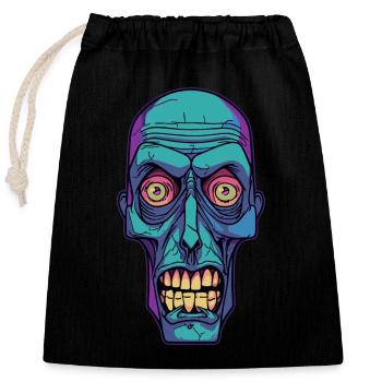 Monster Zombie - Verschließbarer Geschenkbeutel aus Baumwolle (25x30cm) - Schwarz - Vorne