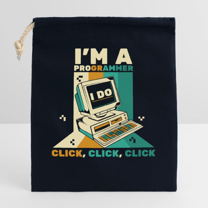 I'm A Programmer Click Softwareingenieur Coder Verschließbarer Geschenkbeutel aus Baumwolle (25x30cm)