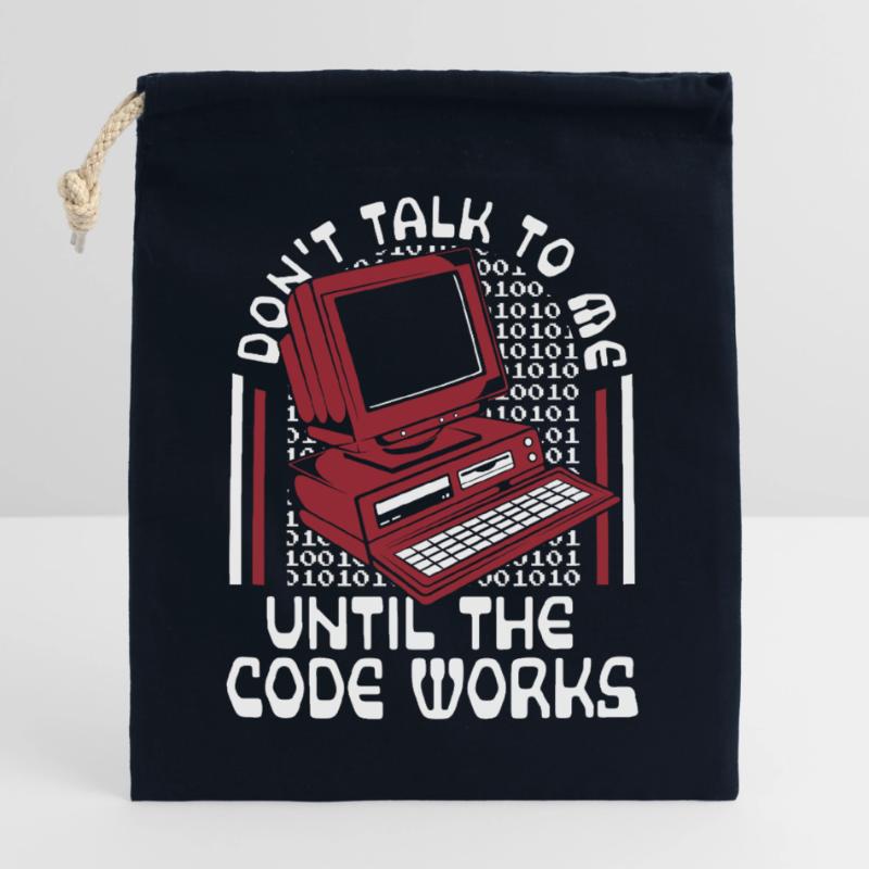 Until The Code Works Software Engineer Coder Closable cotton gift bag (25x30cm)
