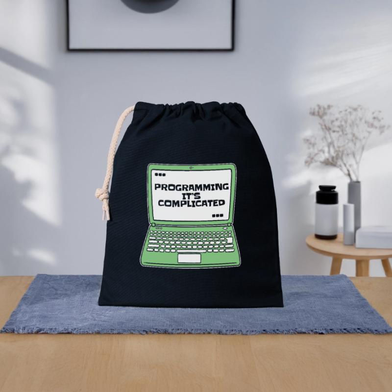 Programmer c’est compliqué Developer Coder Sac cadeau en coton avec cordon (25 x 30 cm)