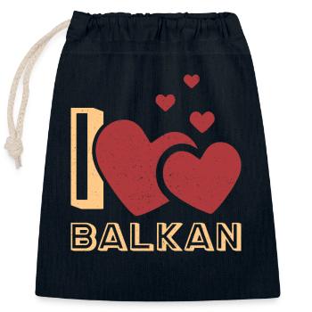 Balkan Serbisch Jugoslawien Kroatien Spruch - Verschließbarer Geschenkbeutel aus Baumwolle (25x30cm) - Navy - Vorne
