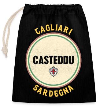 Italien Sardegna Insel Mittelmeer Urlaub Reise - Verschließbarer Geschenkbeutel aus Baumwolle (25x30cm) - Schwarz - Vorne
