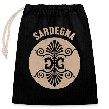 Sardinien Urlaub Italia Sardegna Mittelmeer - Verschließbarer Geschenkbeutel aus Baumwolle (25x30cm) - Schwarz - Vorne