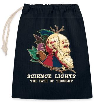 Charles Darwin Atheistischer Atheismus - Verschließbarer Geschenkbeutel aus Baumwolle (25x30cm) - Navy - Vorne